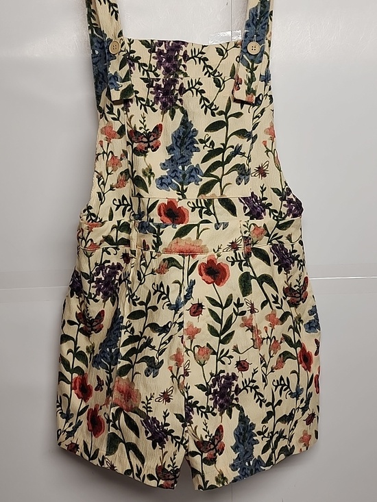 Cider Pants - Your Closets Happy Hour Floral SZ S Overall shorts Multicolor Garden Print